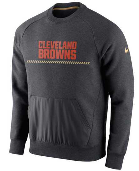 Men's Cleveland Browns Nike Championship Drive Gold Collection Hybrid Fleece Performance Sweatshirt Charcoal FengYun,We sell and wholesale Men's Cleveland Browns Nike Championship Drive Gold Collection Hybrid Fleece Performance Sweatshirt Charcoal FengYun on line form chian!